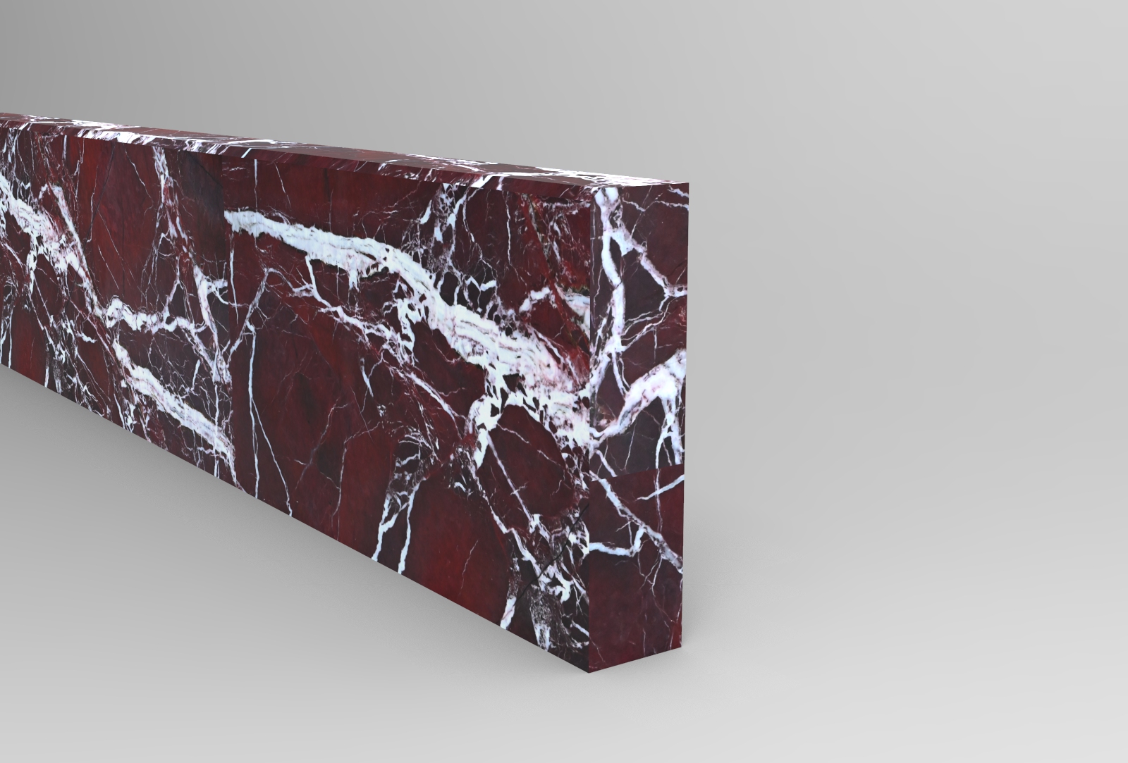 Skirting board in rosso levanto