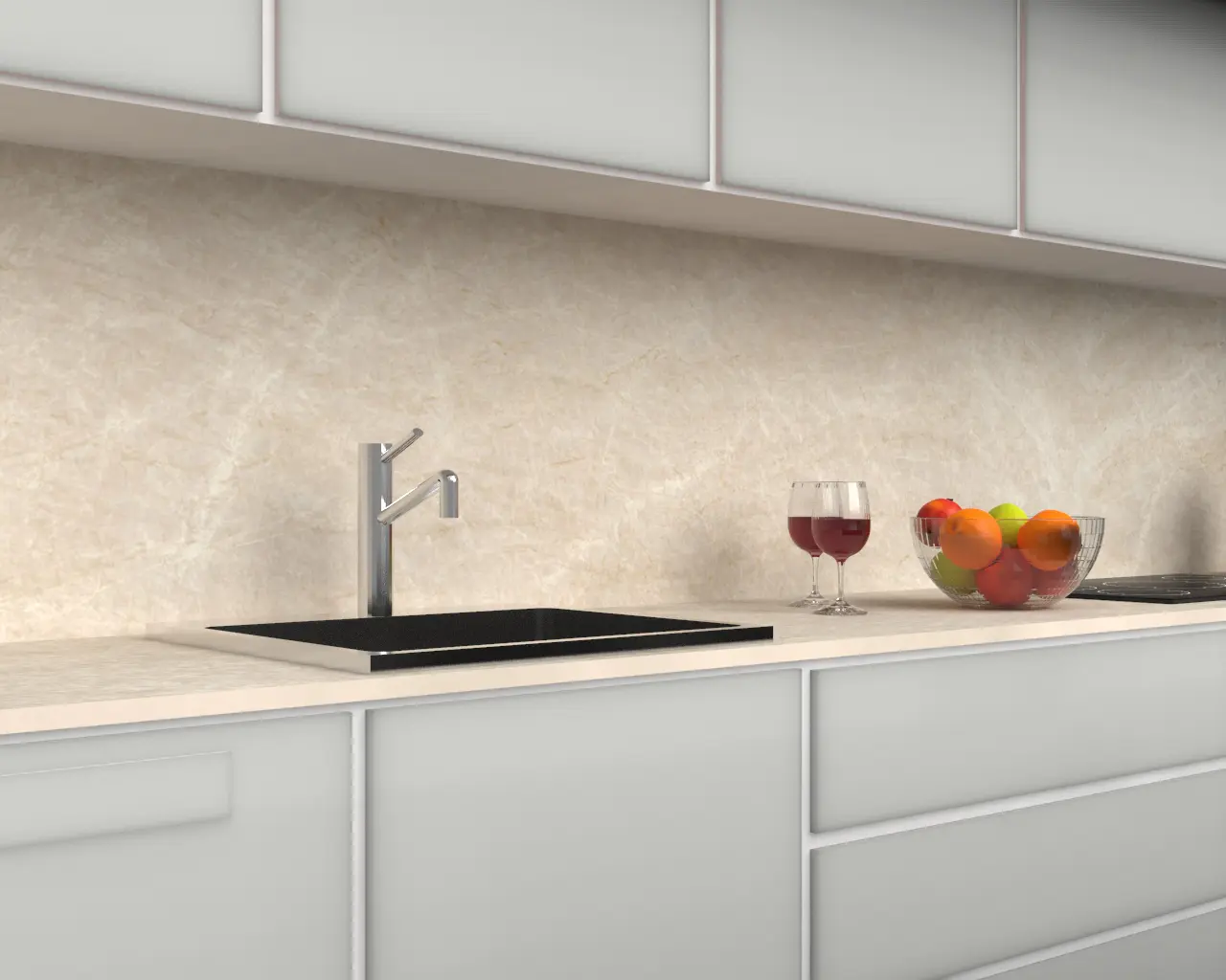 Splashback in optimum surfaces – taj mahal