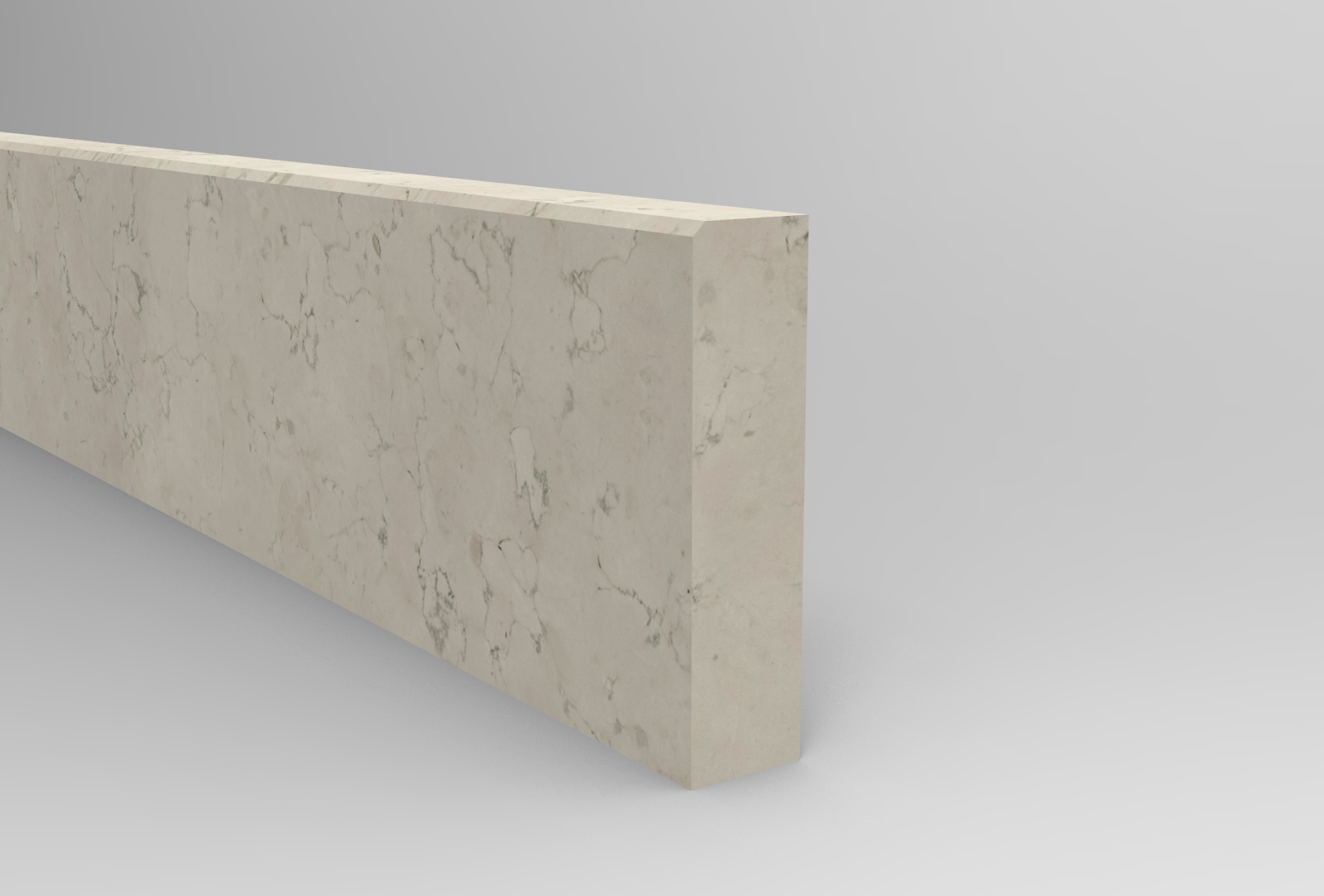 Skirting board in bianco perlino