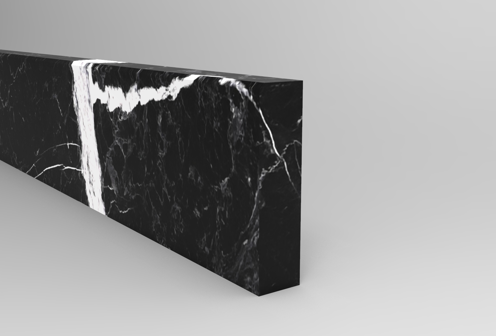Skirting board in nero marquinia