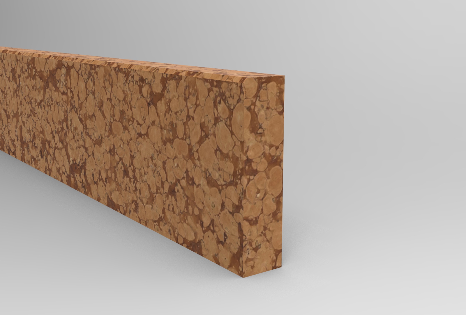 Skirting board in rosso verona