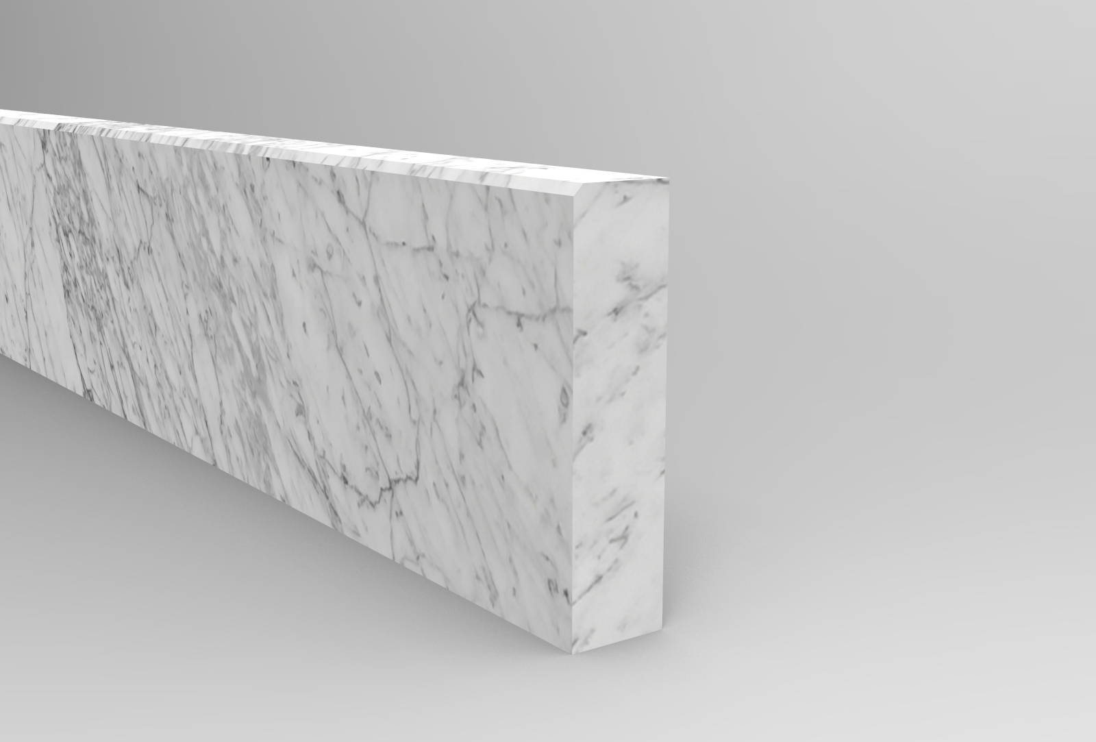 Skirting board in bianco di carrara
